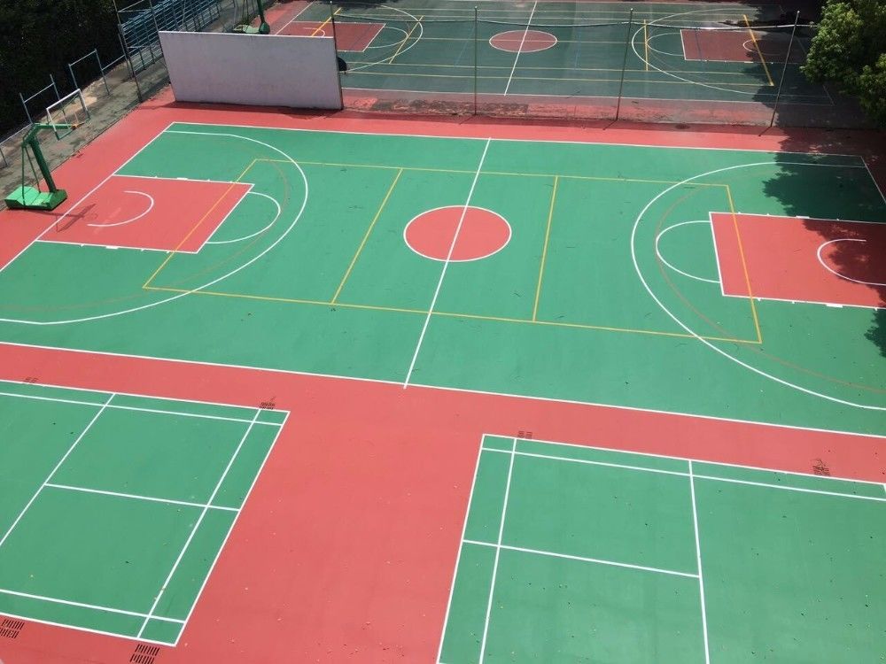 Anti Ultraviolet Outdoor Multifunctional Sport Court With 4 Millimeter